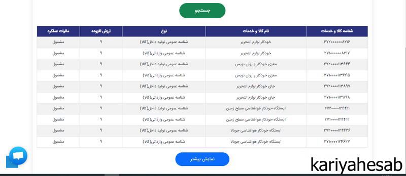 شناسه کالا و خدمات