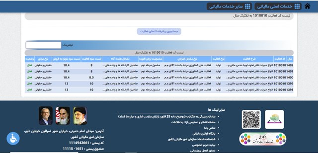 اصلاح کد مالیاتی